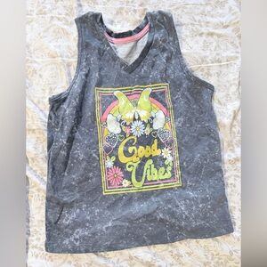 Wonder Nation Gray 'Good Vibes' Kids Tank Top